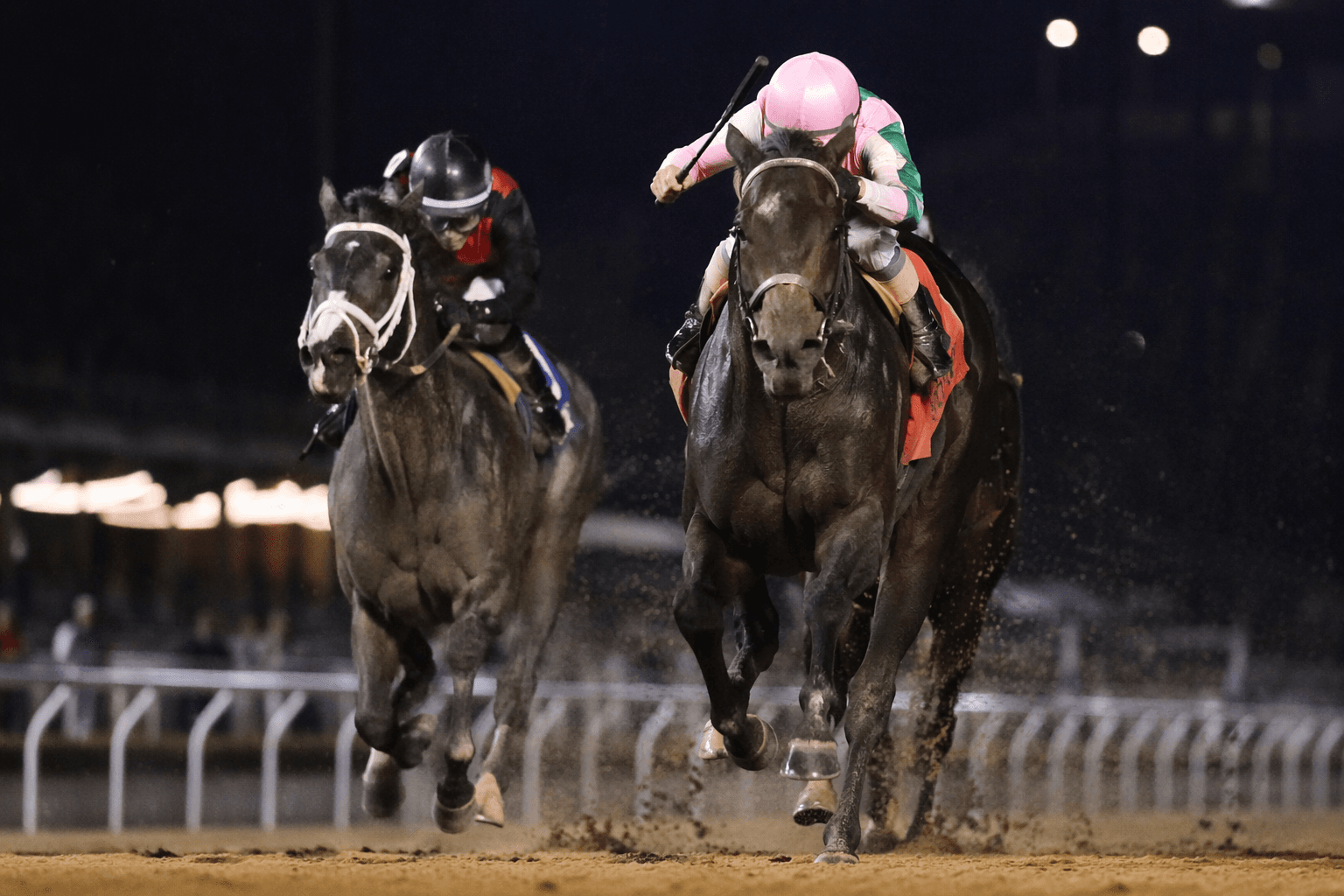 Dona Clota powers late to win Robert G. Dick Memorial Stakes