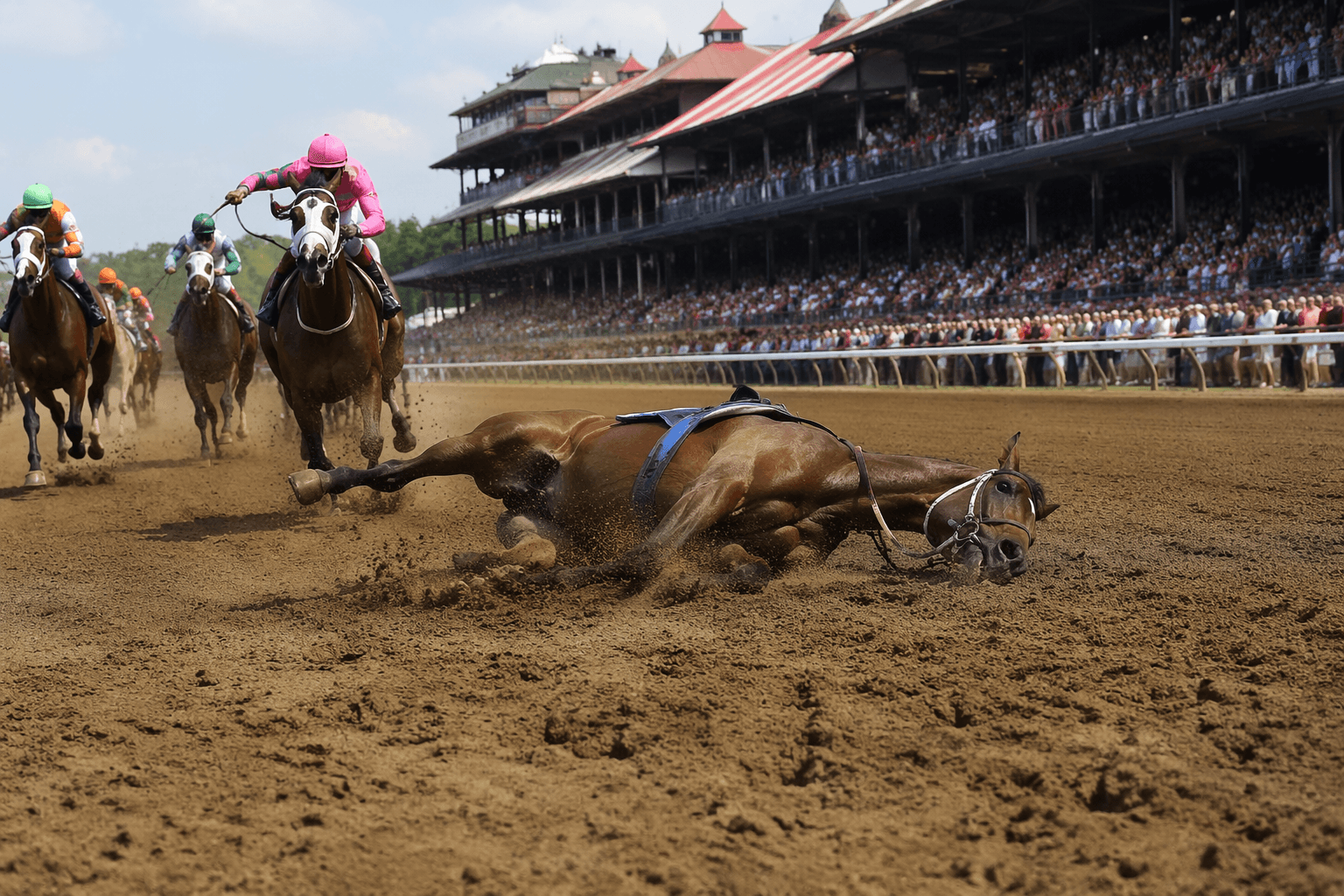 I Love Giraffes sidelined after Saratoga spill with fractured hip