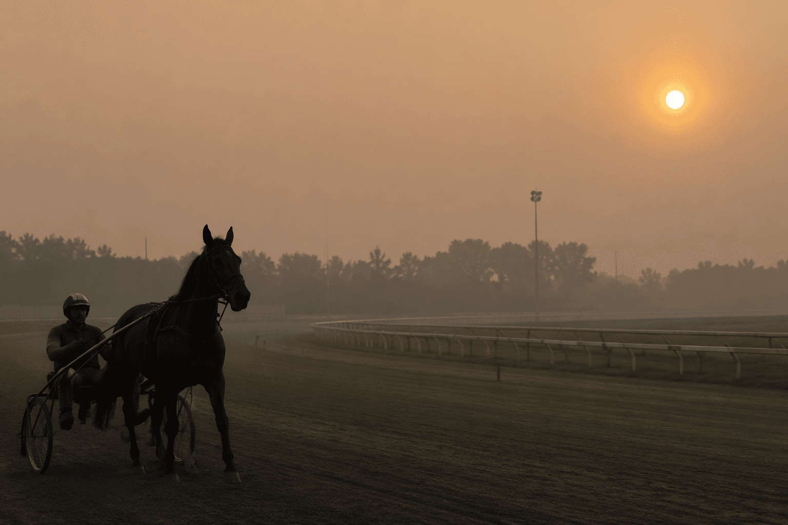 Harness racing shut down Friday after dangerous air quality worsened
