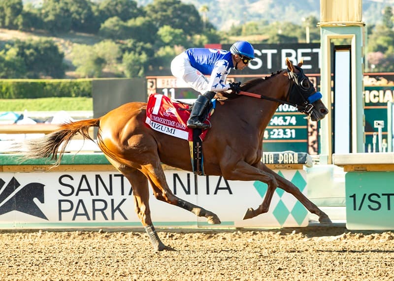 Mizumi stays perfect with Iowa Oaks win for Baffert